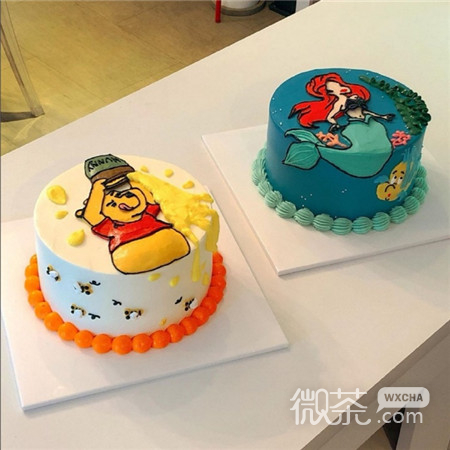 可爱好看的微信卡通风格生日蛋糕图片