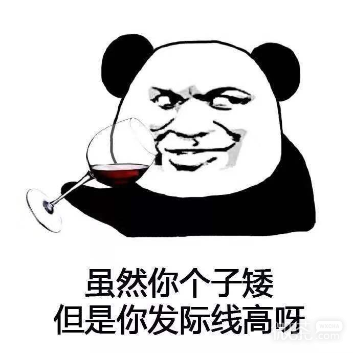 虽然但是系列微信熊猫头带字表情包