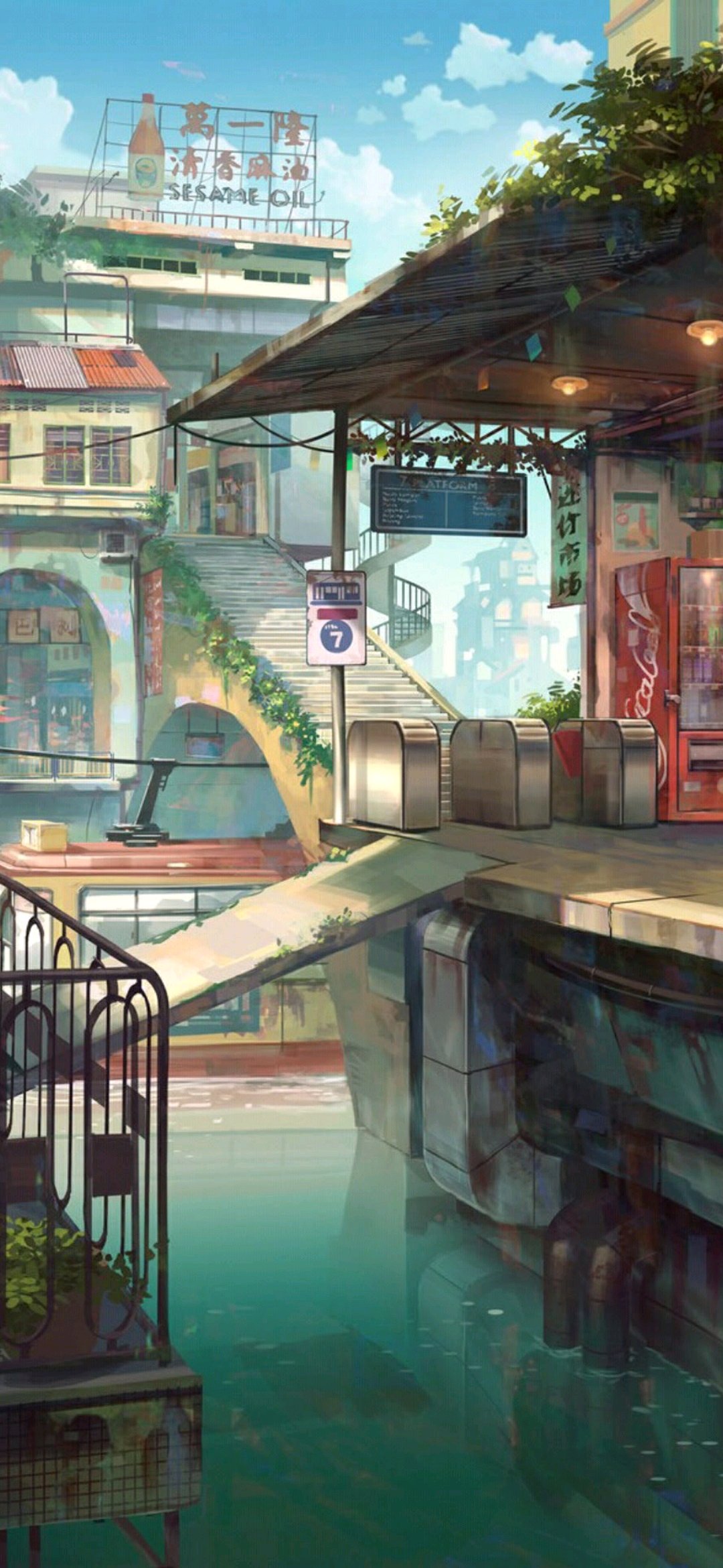 微信小清新动漫场景手机壁纸