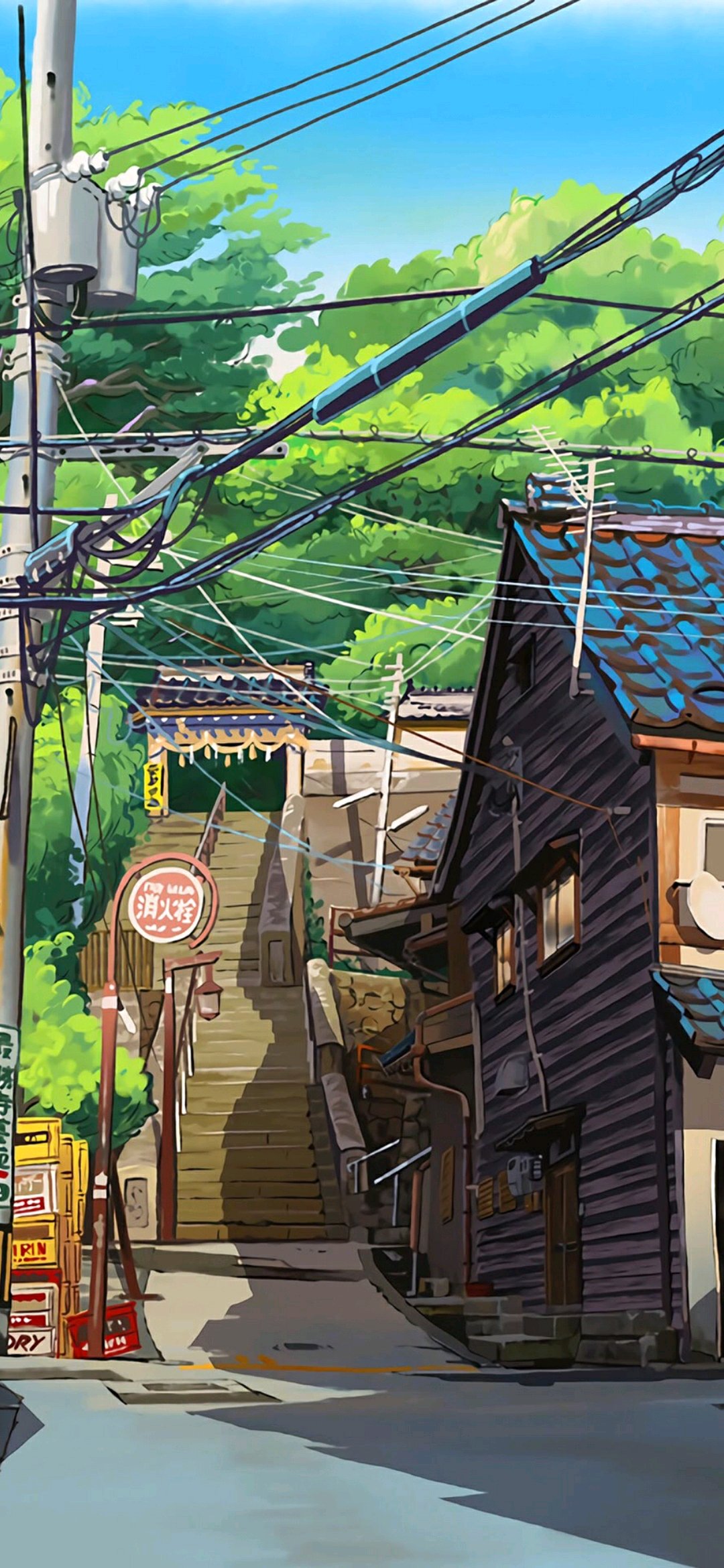 微信小清新动漫场景手机壁纸