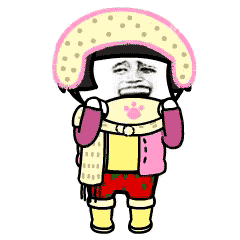蘑菇头天冷多穿衣服系列微信动态表情包
