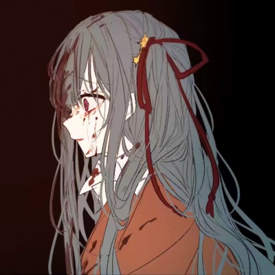 丧气伤感风格的微信二次元女生头像