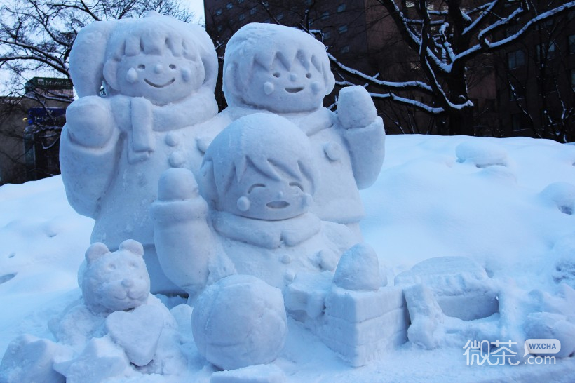 公园里的雪雕微信唯美摄影图片