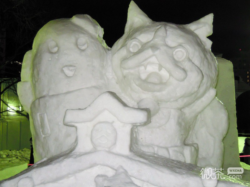公园里的雪雕微信唯美摄影图片