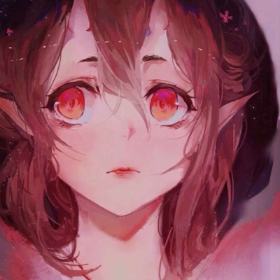 唯美暗黑系风格的微信二次元女生头像