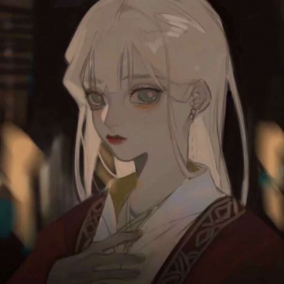 唯美暗黑系风格的微信二次元女生头像