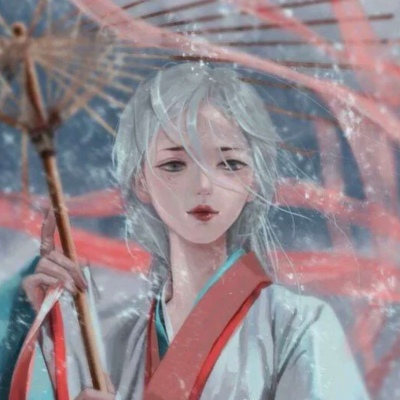唯美暗黑系风格的微信二次元女生头像
