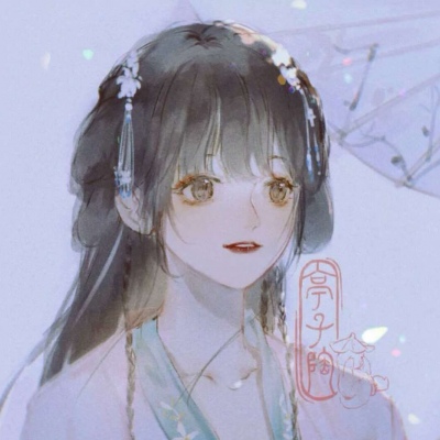 唯美暗黑系风格的微信二次元女生头像