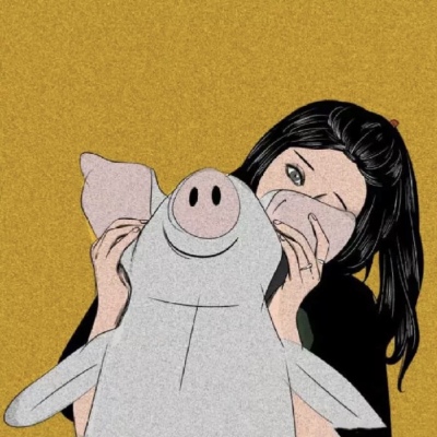 潮流嘻哈风格的微信手绘情侣头像