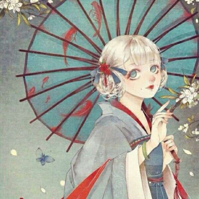 唯美意境的微信古风二次元女生头像
