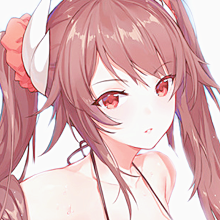 微信粉色系二次元女生头像
