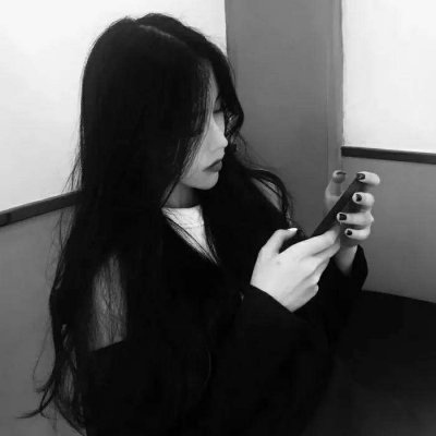 漂亮个性的微信黑白系女生头像