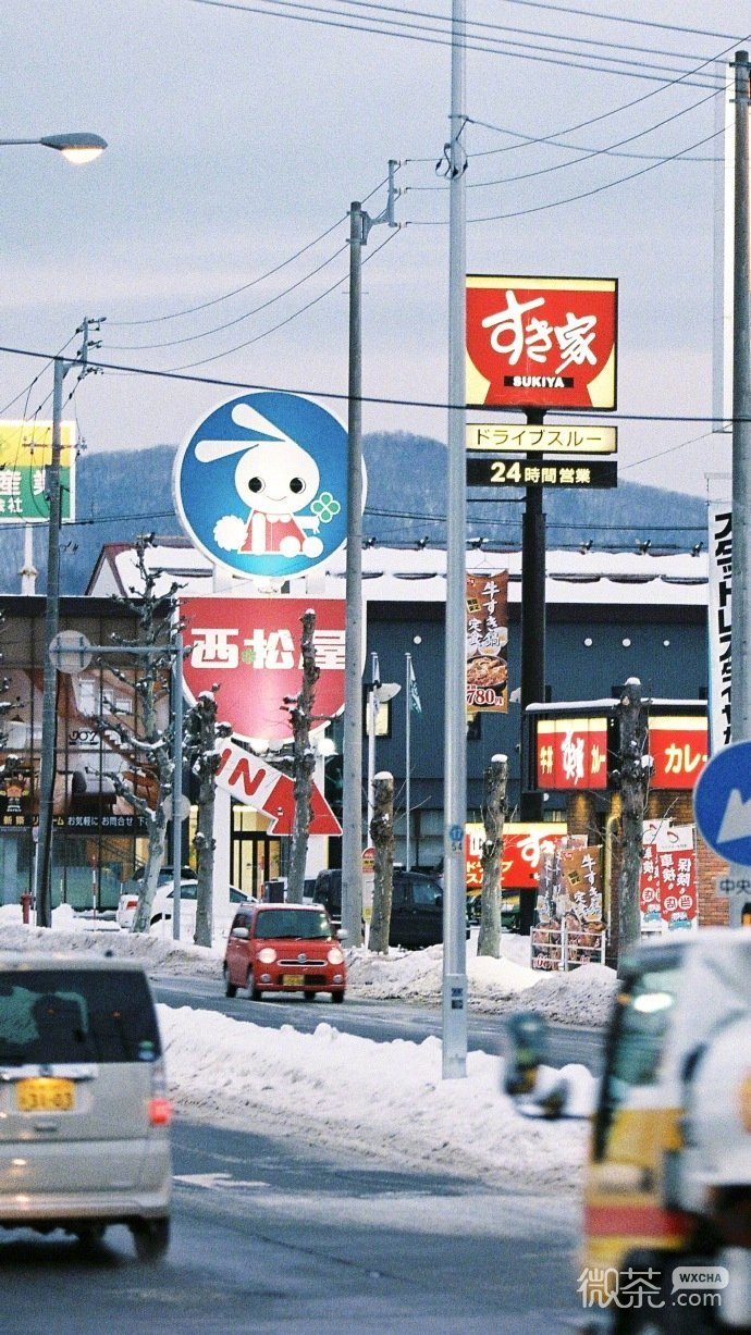 日本北海道冬日唯美风景摄影图片