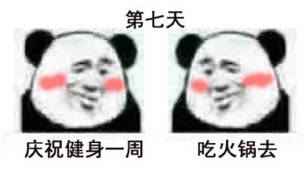 和朋友的健身日常系列微信熊猫头表情包