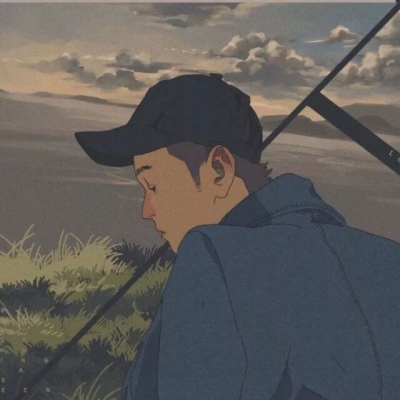 颓废丧气风格的微信动漫男生头像