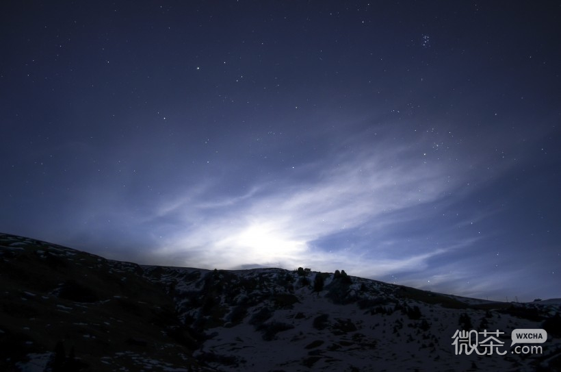 唯美意境的微信星空夜景图片