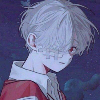 可爱病娇风格的微信二次元男生头像