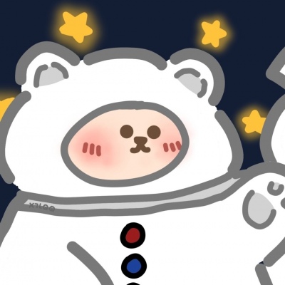 一对两张的微信卡通熊情侣头像