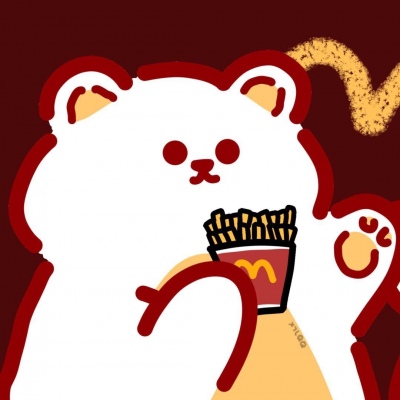 一对两张的微信卡通熊情侣头像