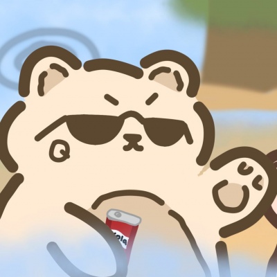 一对两张的微信卡通熊情侣头像