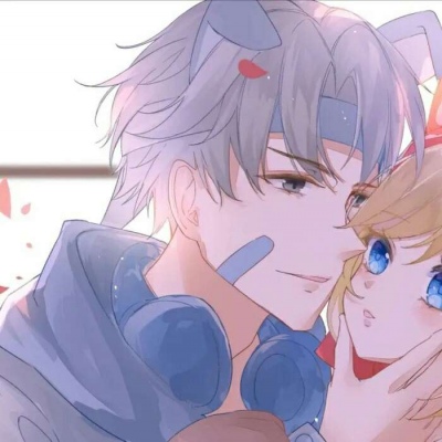 高冷成熟风格的微信动漫情侣头像