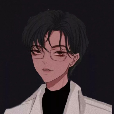 高冷成熟风格的微信动漫情侣头像