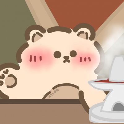 一对两张的微信卡通熊情侣头像