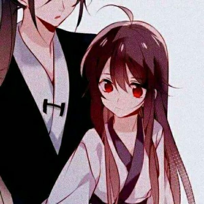 高冷成熟风格的微信动漫情侣头像