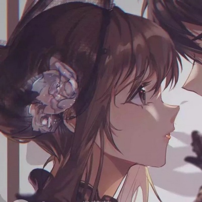 好看有意境的微信二次元情侣头像