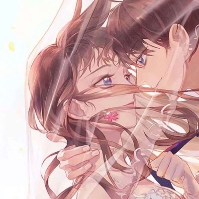 好看有意境的微信二次元情侣头像