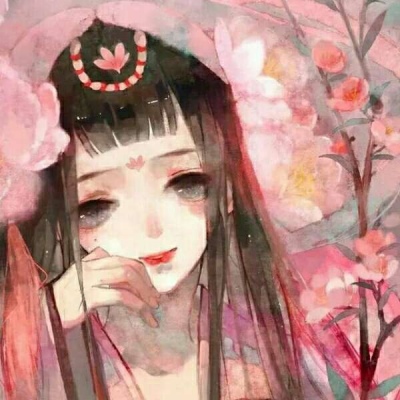 唯美百合风的微信二次元情侣头像
