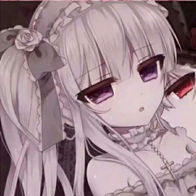 唯美百合风的微信二次元情侣头像