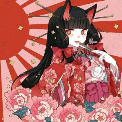 唯美百合风的微信二次元情侣头像