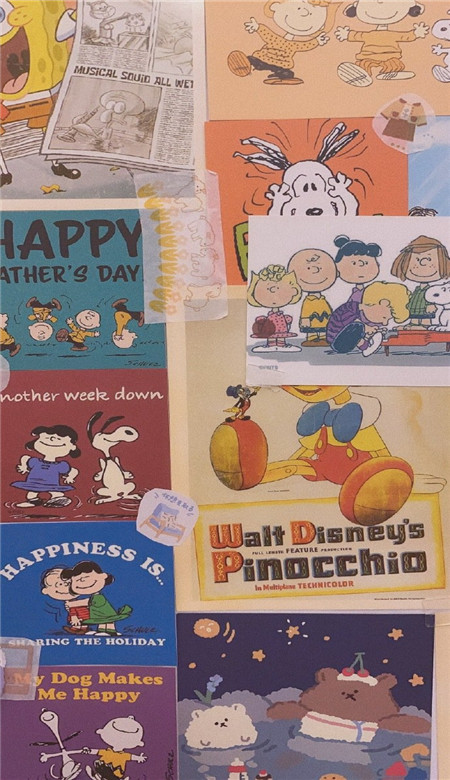 可爱萌萌哒的微信卡通拼接壁纸图片