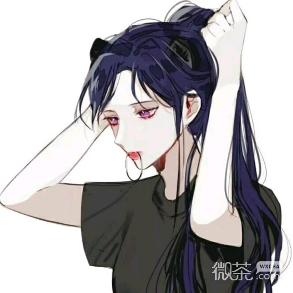 微信性感深沉长发女生头像