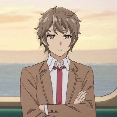 一对两张的樱岛麻衣主题情侣头像