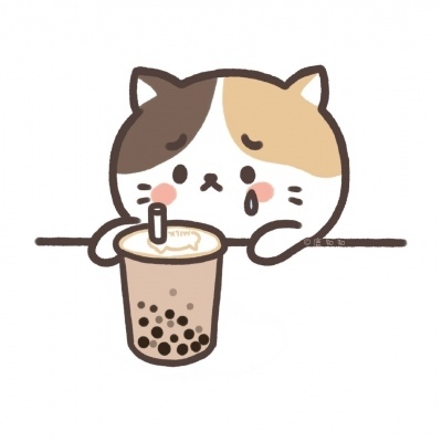 可爱萌萌哒的微信卡通吃货猫咪头像