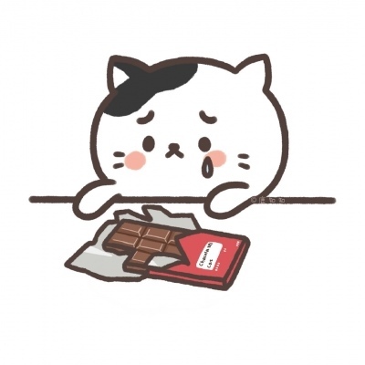 可爱萌萌哒的微信卡通吃货猫咪头像