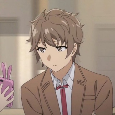 一对两张的樱岛麻衣主题情侣头像