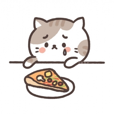 可爱萌萌哒的微信卡通吃货猫咪头像