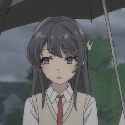 一对两张的樱岛麻衣主题情侣头像