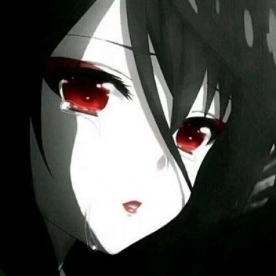 流泪伤感风格的微信动漫女生头像