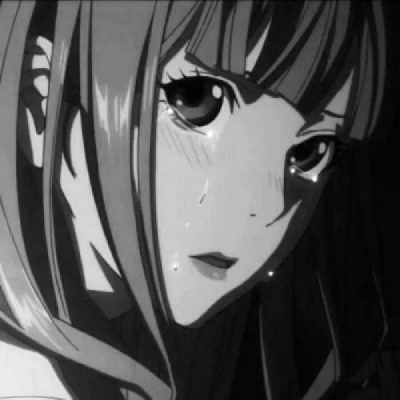 流泪伤感风格的微信动漫女生头像