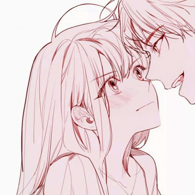 一对两张的微信动漫情侣头像