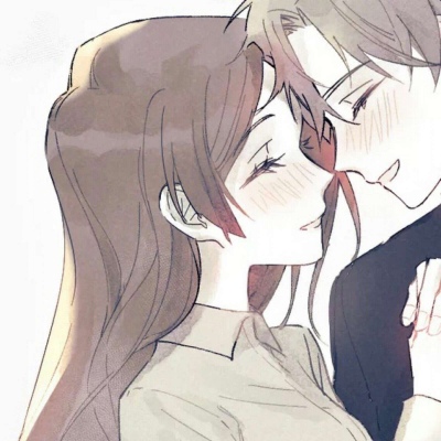 一对两张的微信动漫情侣头像