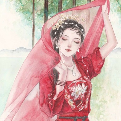 唯美好看的微信古风手绘女生头像