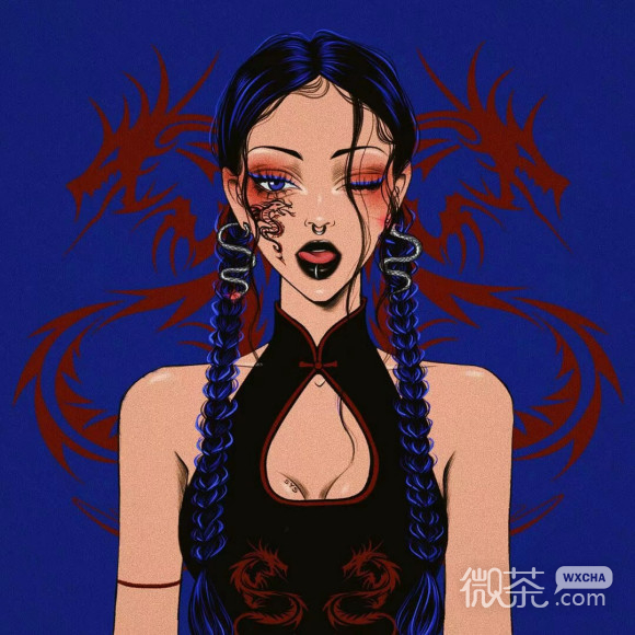 微信时尚非主流女生插画头像