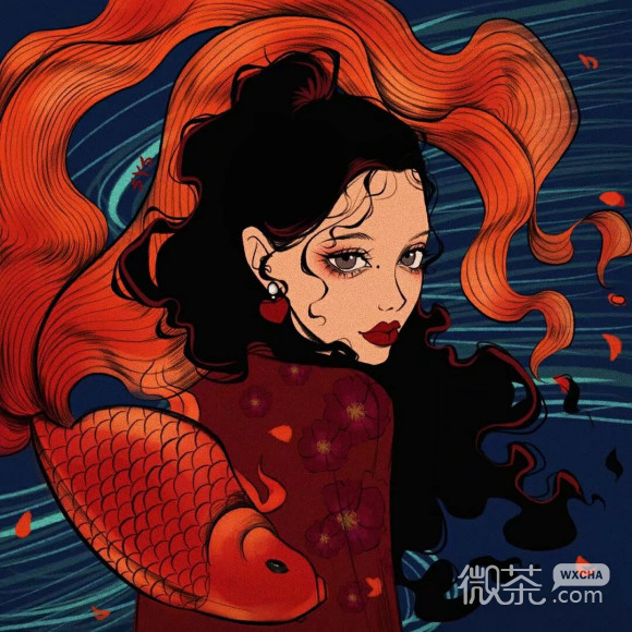 微信时尚非主流女生插画头像