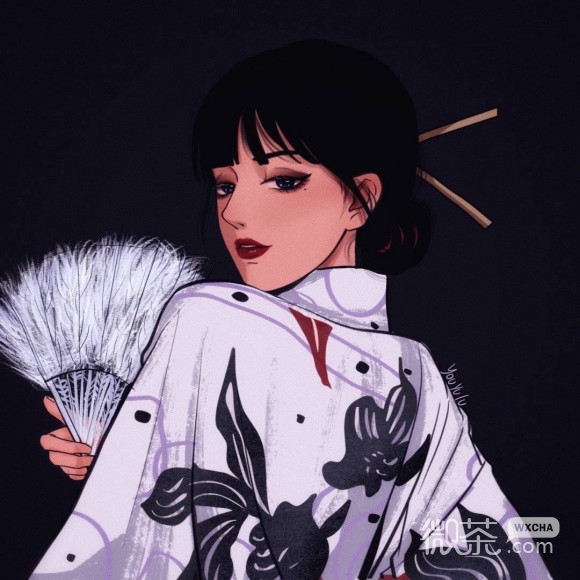 微信时尚非主流女生插画头像