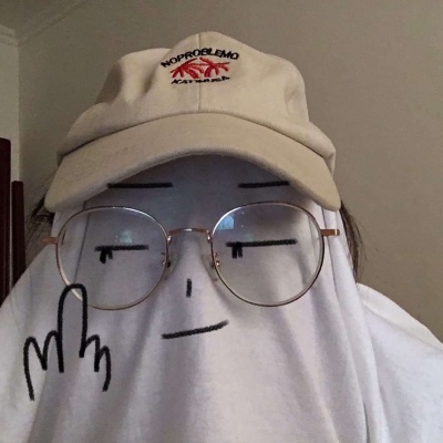 蒙头带眼镜的微信沙雕头像